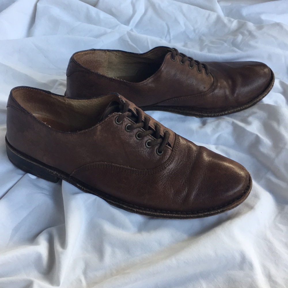 Frye Paige Oxford lace up brown leather